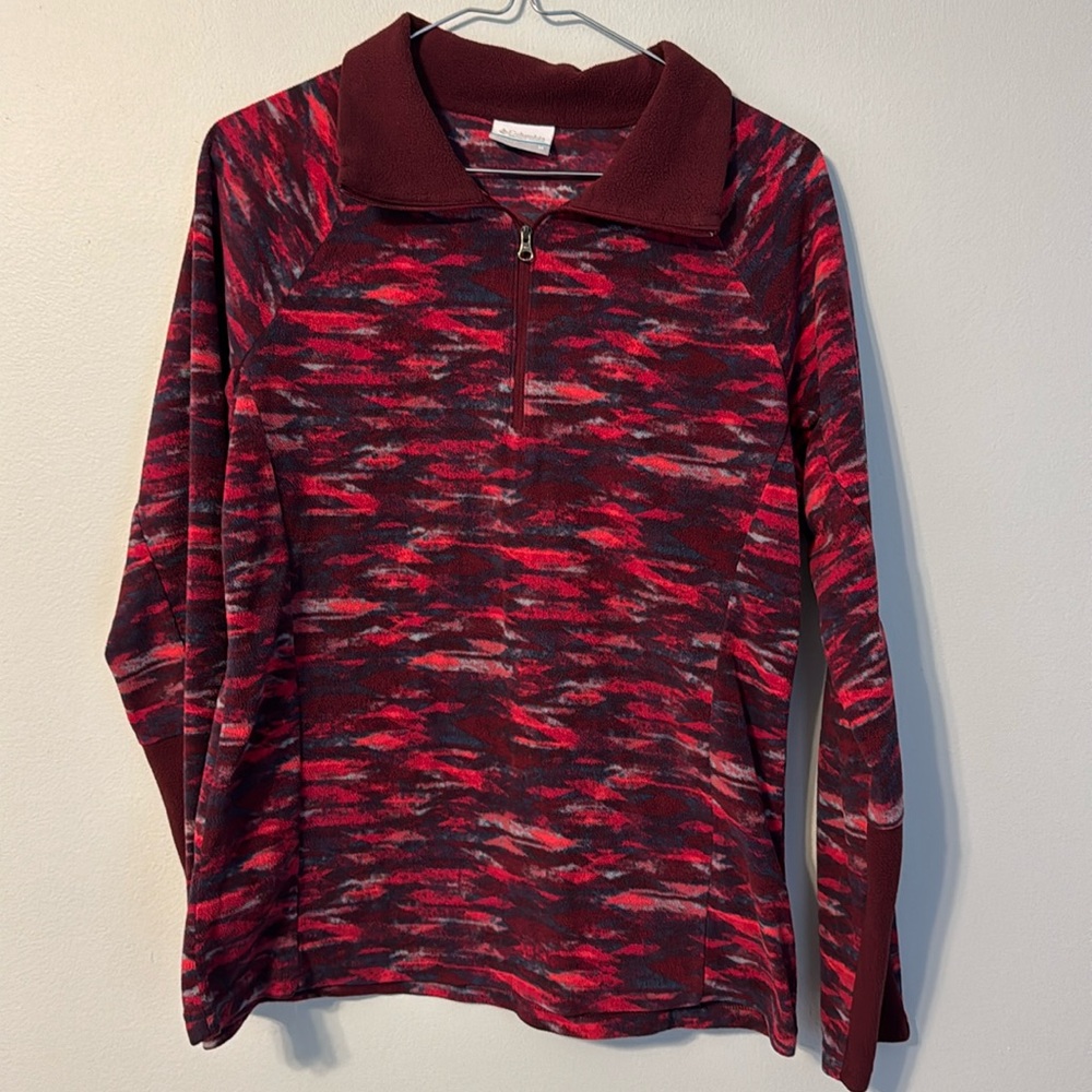Columbia 1/4 zip pullover pink size medium